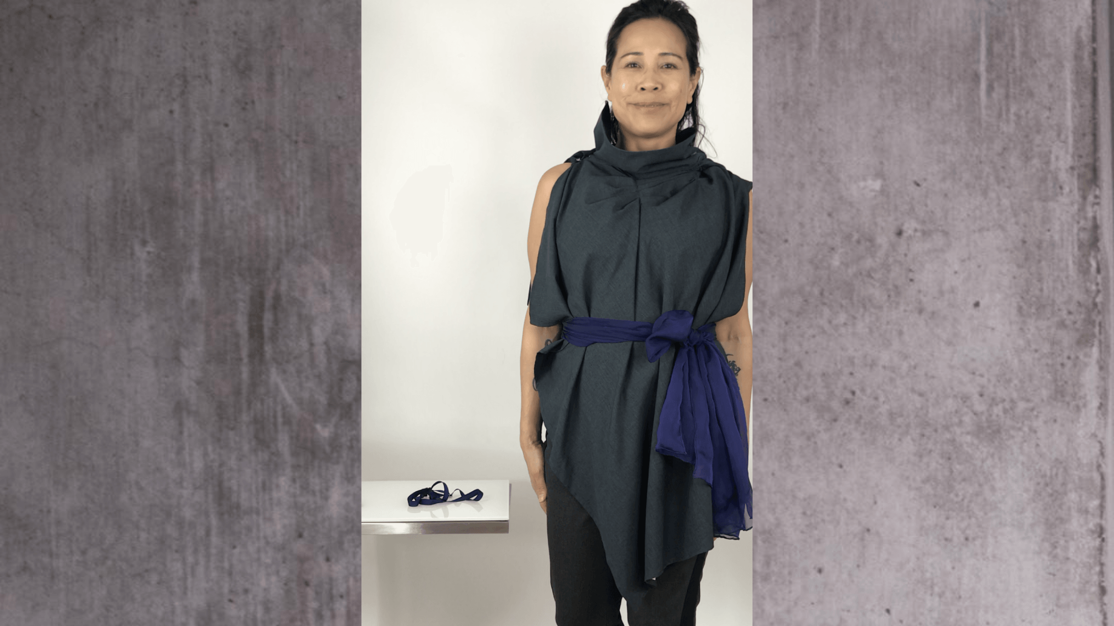 sol Escape Asymmetrical And Belted: Another Way To Wear Your UV Sun Protection Cape - HELIADES UPF Street Clothing