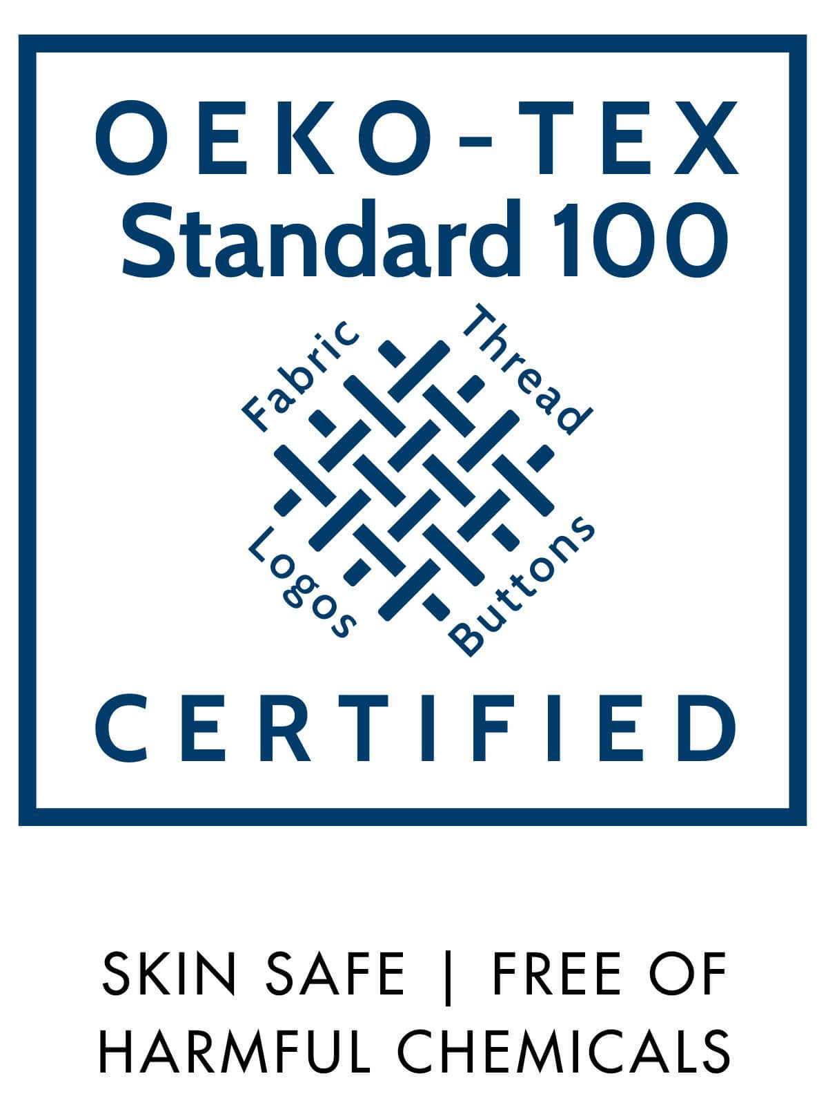 Heliades UV sun protective clothing is made of eco-friendly OEKO-TEX Standard 100 certified fabric, tested for harmful chemicals and heavy metals to keep skin healthy. Heliades proof badge