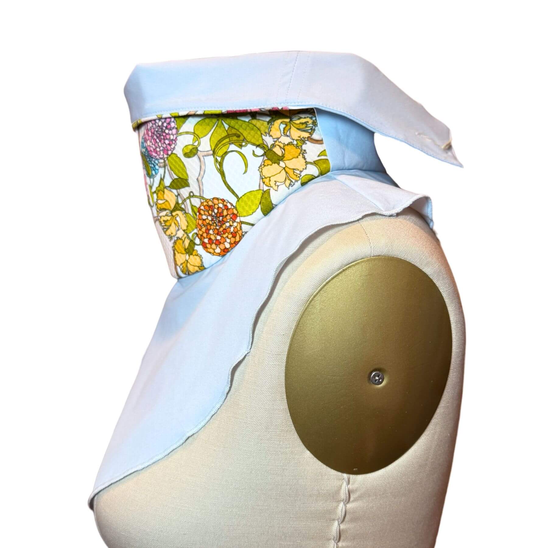 Side view of UPF Sun Dickey showing contoured fit and lightweight neck protection