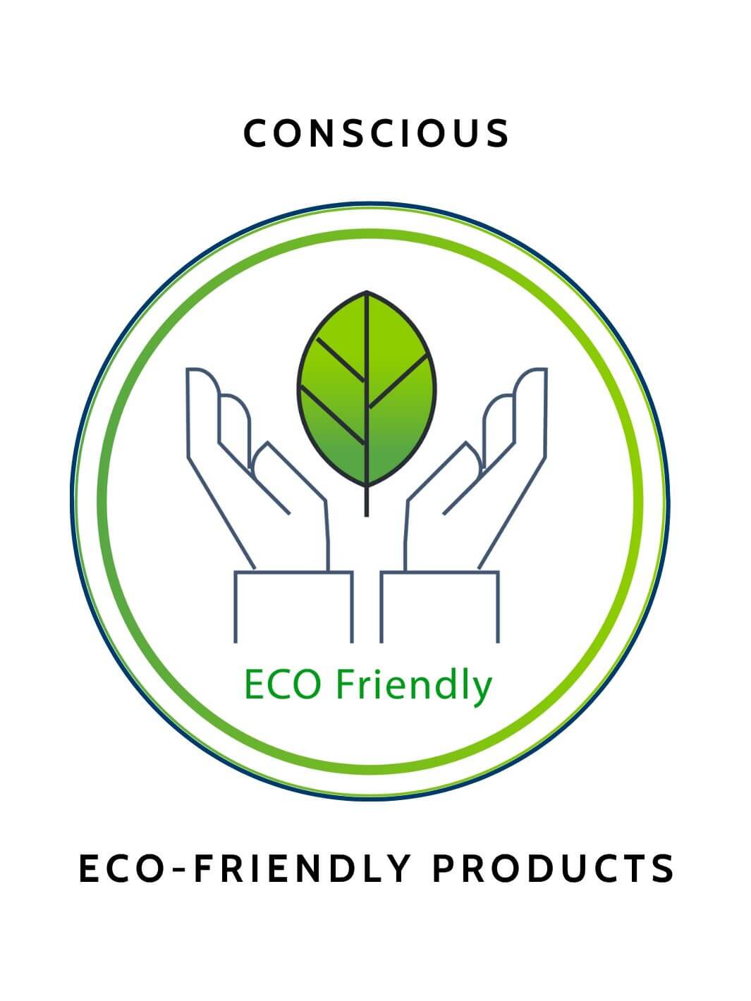 Eco-friendly, conscious products badge