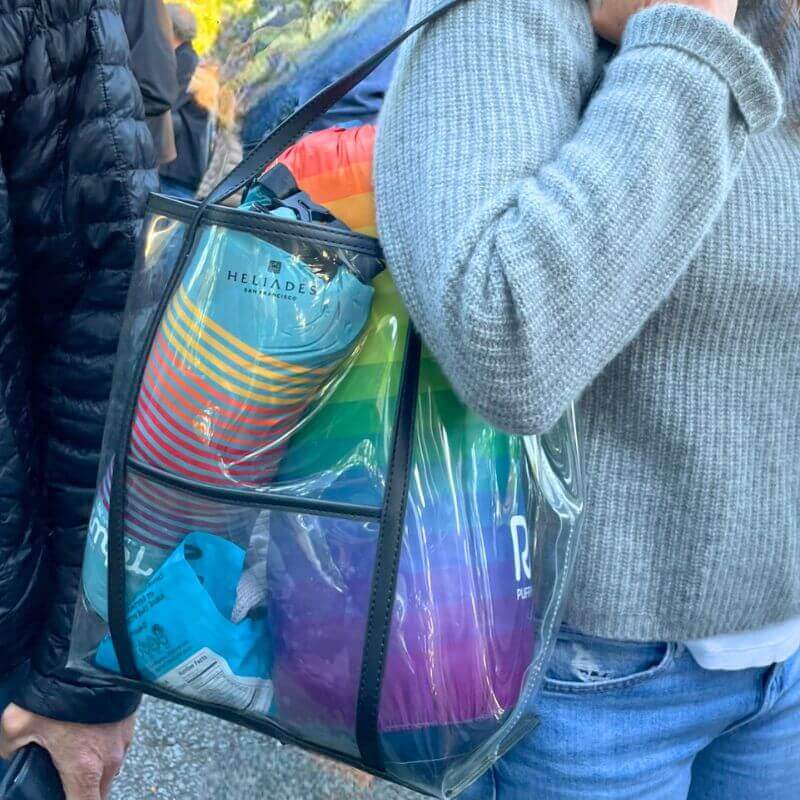 heavy duty stadium approved clear bag for concerts and games