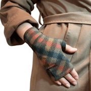 Sun Protective Hand Gloves in Classic Plaid Pattern Shown with Burberry coat