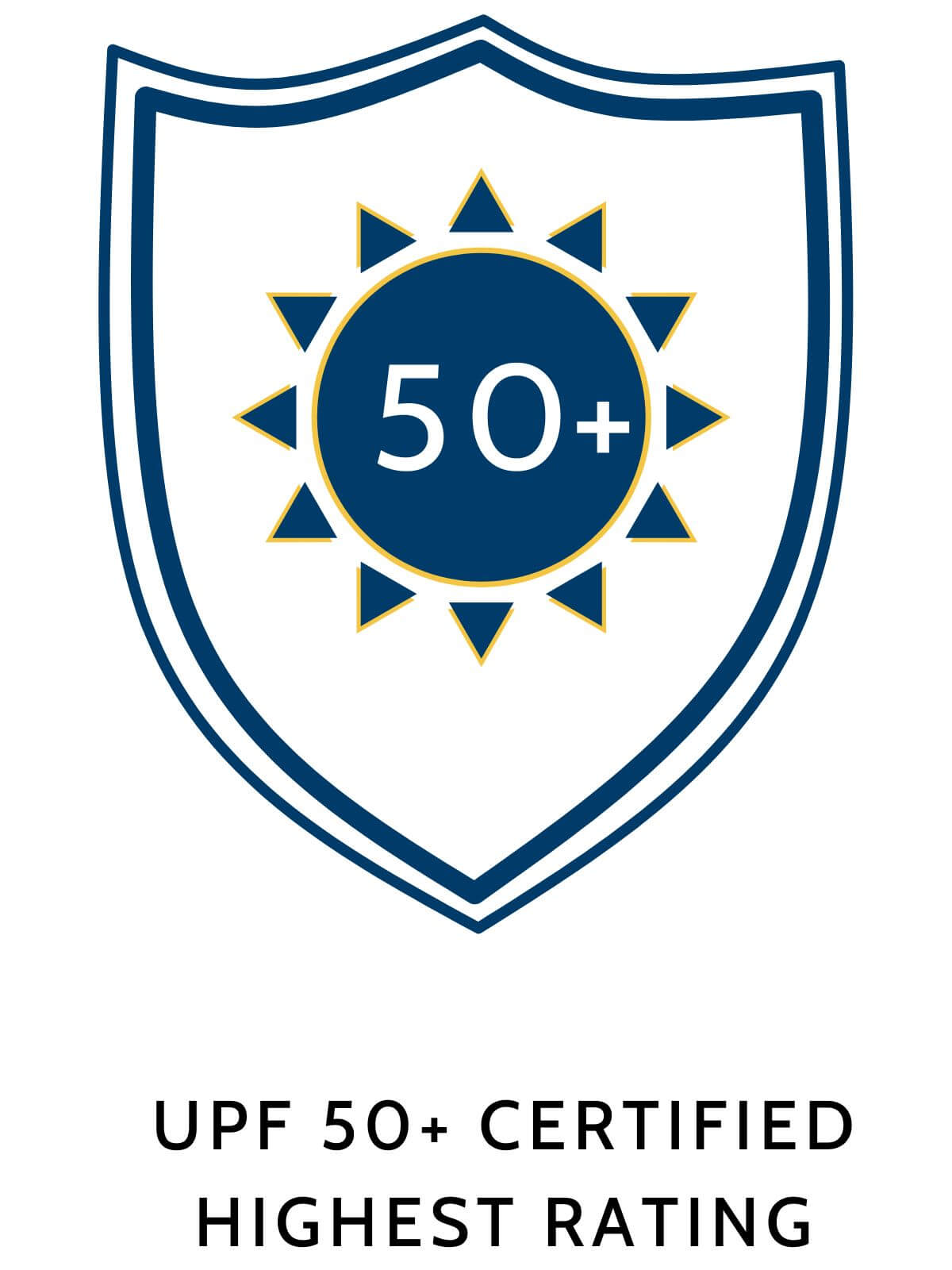 UPF50+ certified - highest sun-protection rating