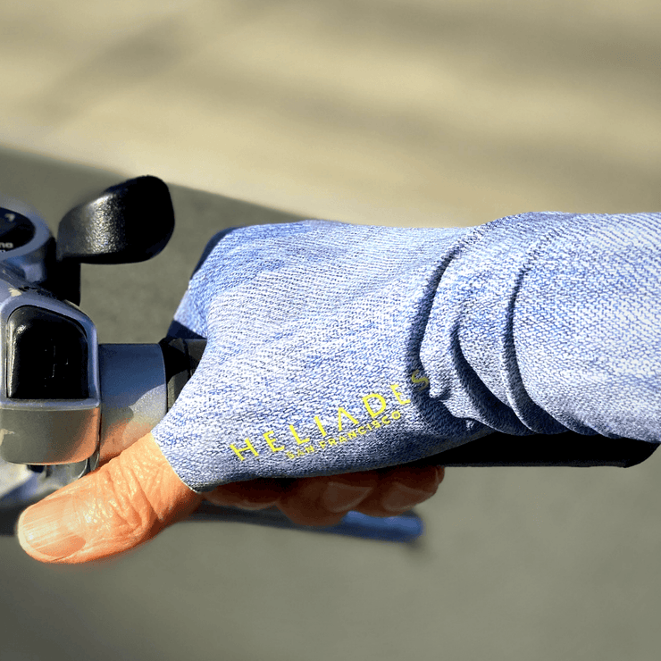 Designer UV Long Sun Gloves, Fingerless, UPF 50+ in Fashion Prints Small