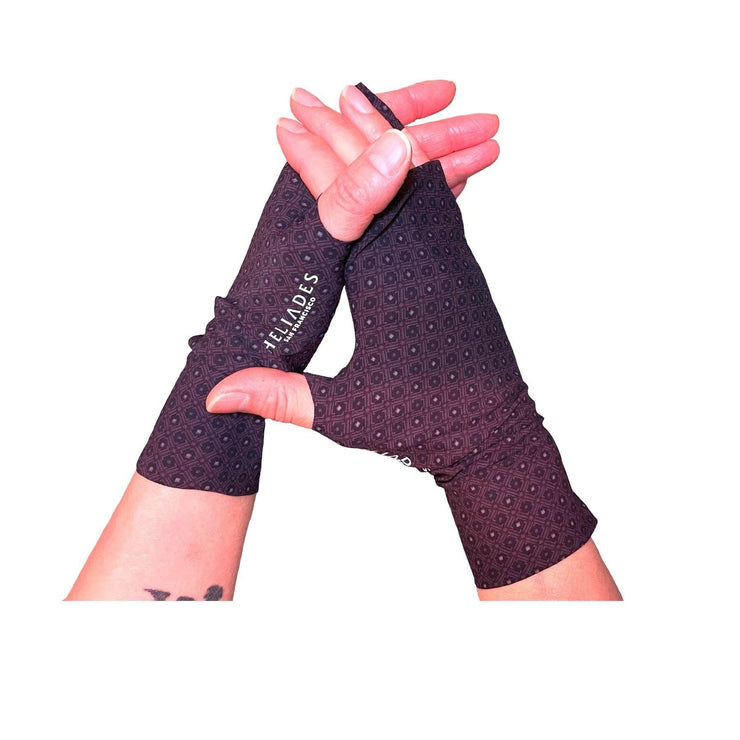 Fingerless UV Gloves, Fashionable Sun Protection Rosette Fabric